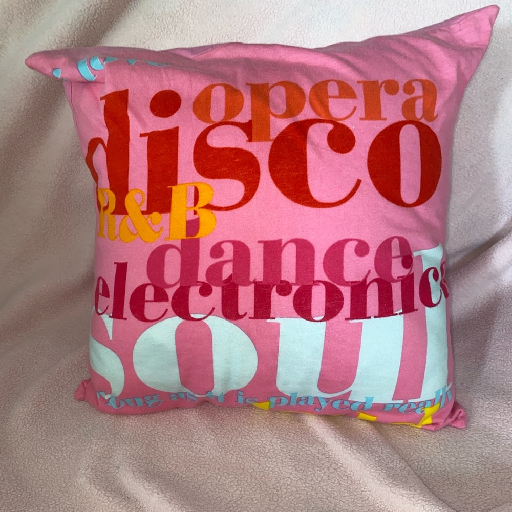 Pink Typography Accent Pillow - Home Bedding